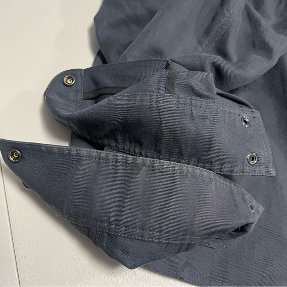 VINCE. Belted Notch Collar Utility Jacket In Slate - Picture 10 of 16